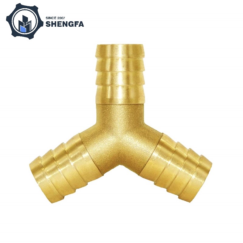 Barbed Brass 3 Way Union